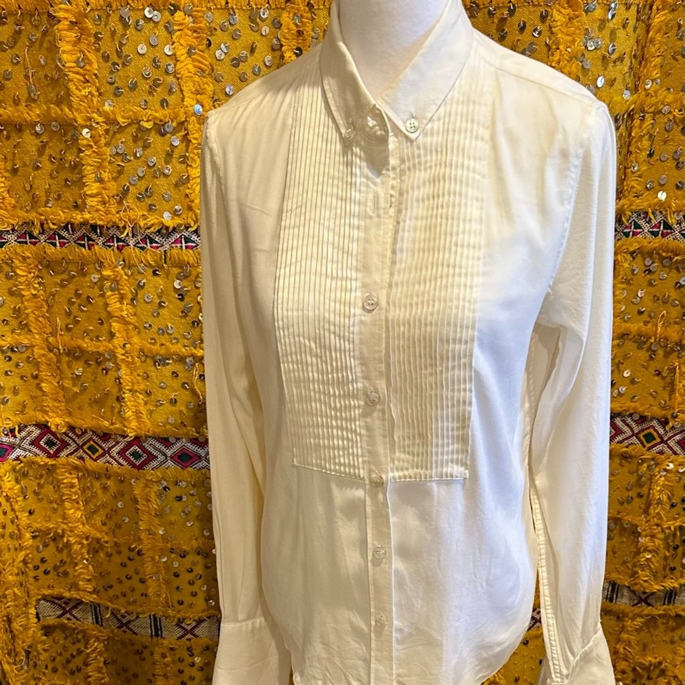 Thomas PINK London Size 6 White Tux Shirt